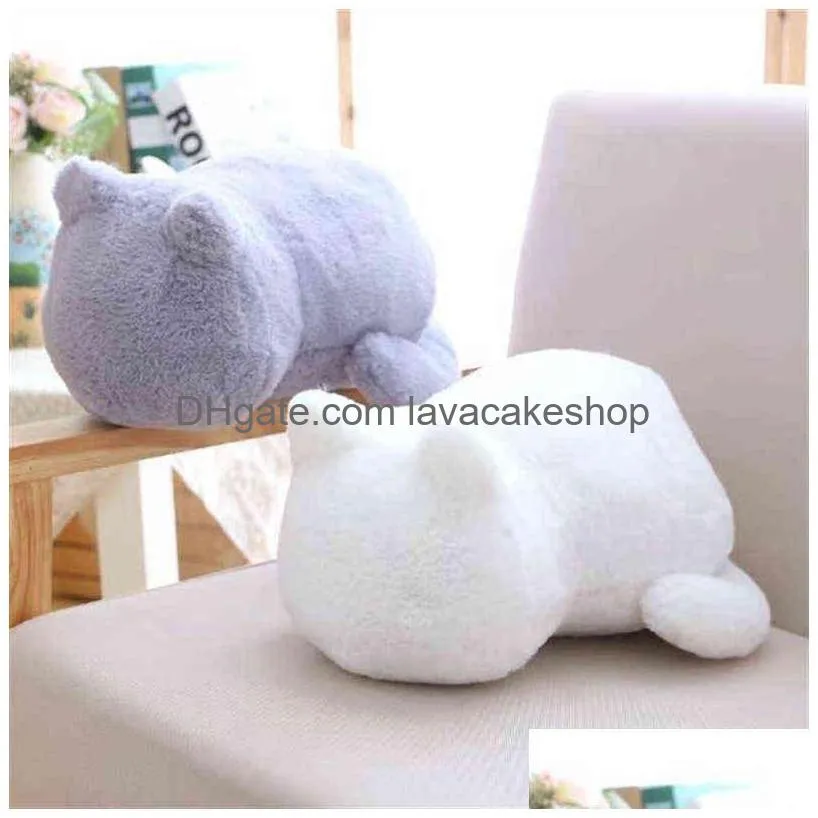 plush cat cushions pillow cute cartoon shape back shadow kawaii filled animal toys home textile kids christmas gift 211203