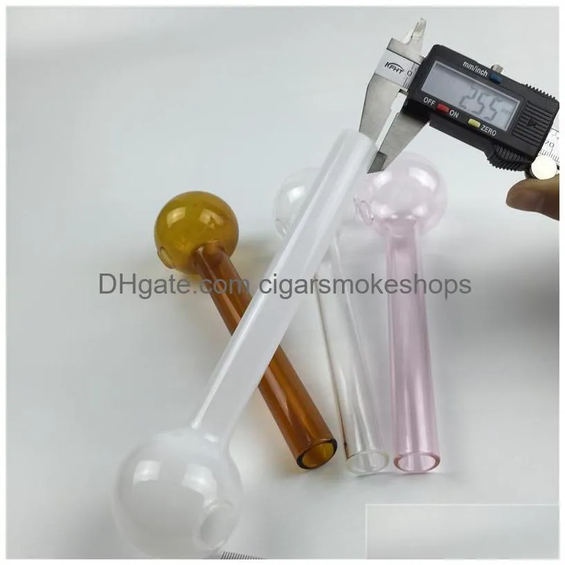 glass oil burner pipes 7.3 inches colorful big oil burner thick pyrex glass oil burner for smoking