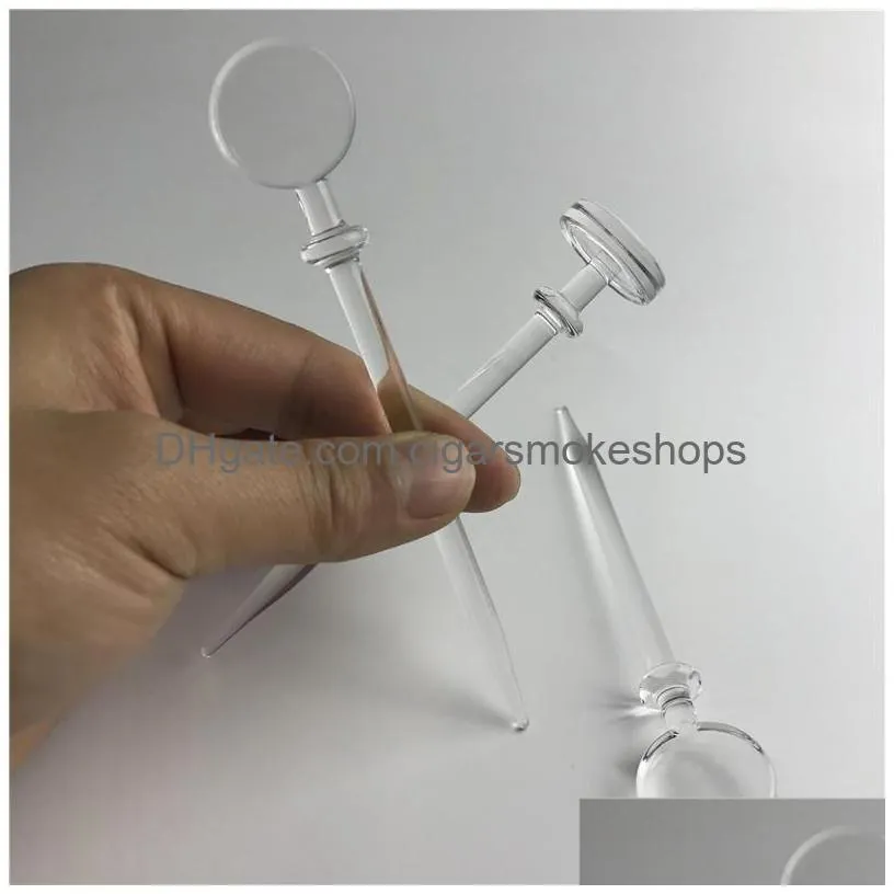 5 inch quartz carb cap dabber with hookah od 25mm 6mm thick caps clear lollipop style domeless nail for smoking banger nails