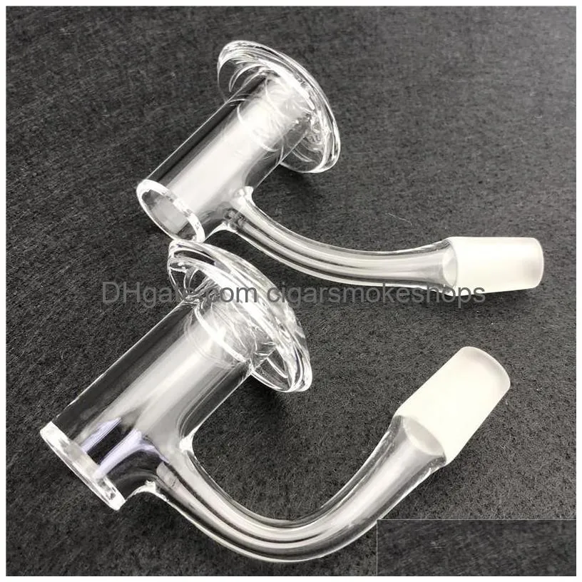 20mm 2.5mm thick quartz blender spin banger nail with smoking beveled top domeless nails for prevent oil splashing glass water bongs