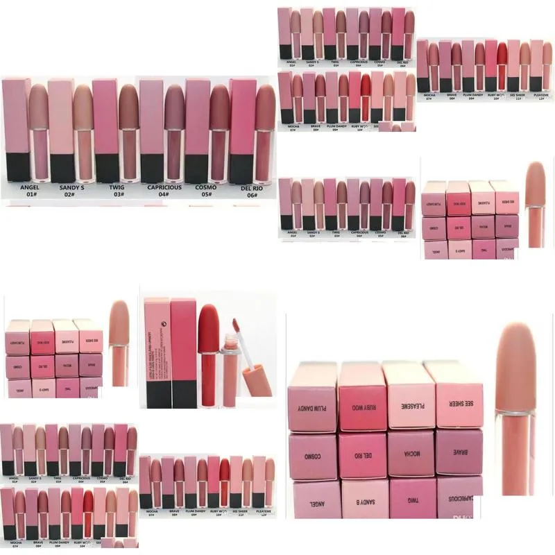 36pcs matte liquid rouge lip gloss /lipstick 4.5g twelve different colors