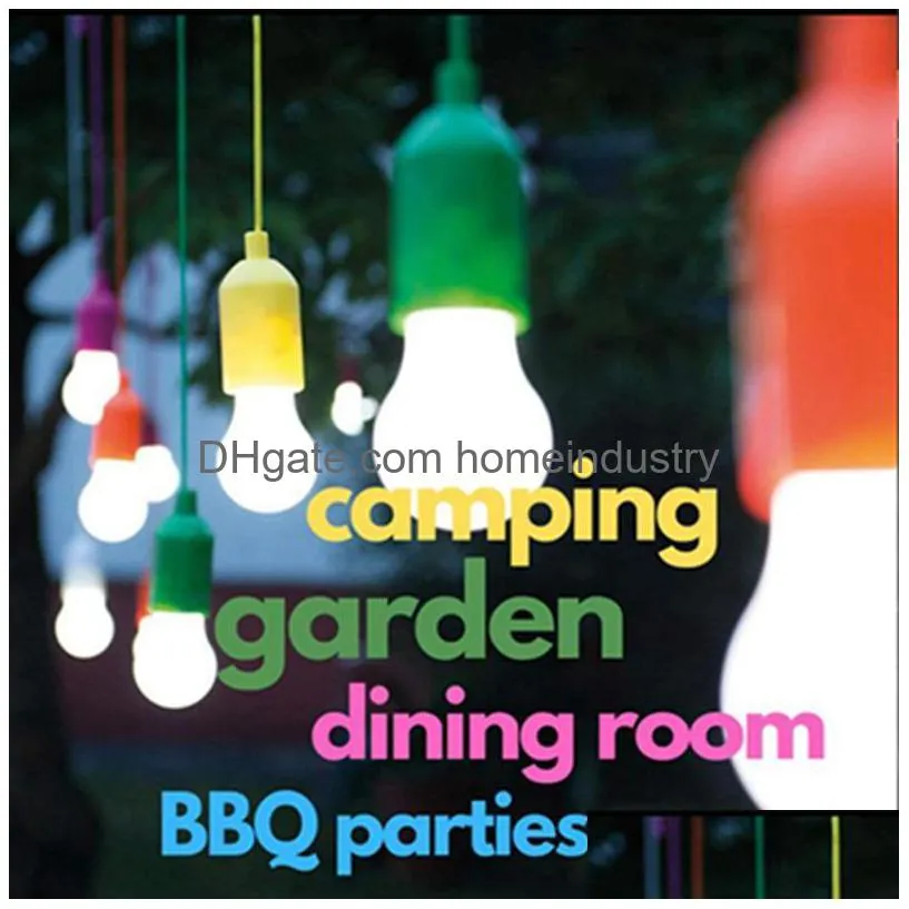 party favor color changing led pull cord light home improvement hanging lamps multi colorful bulb kids tent decor portable hanging