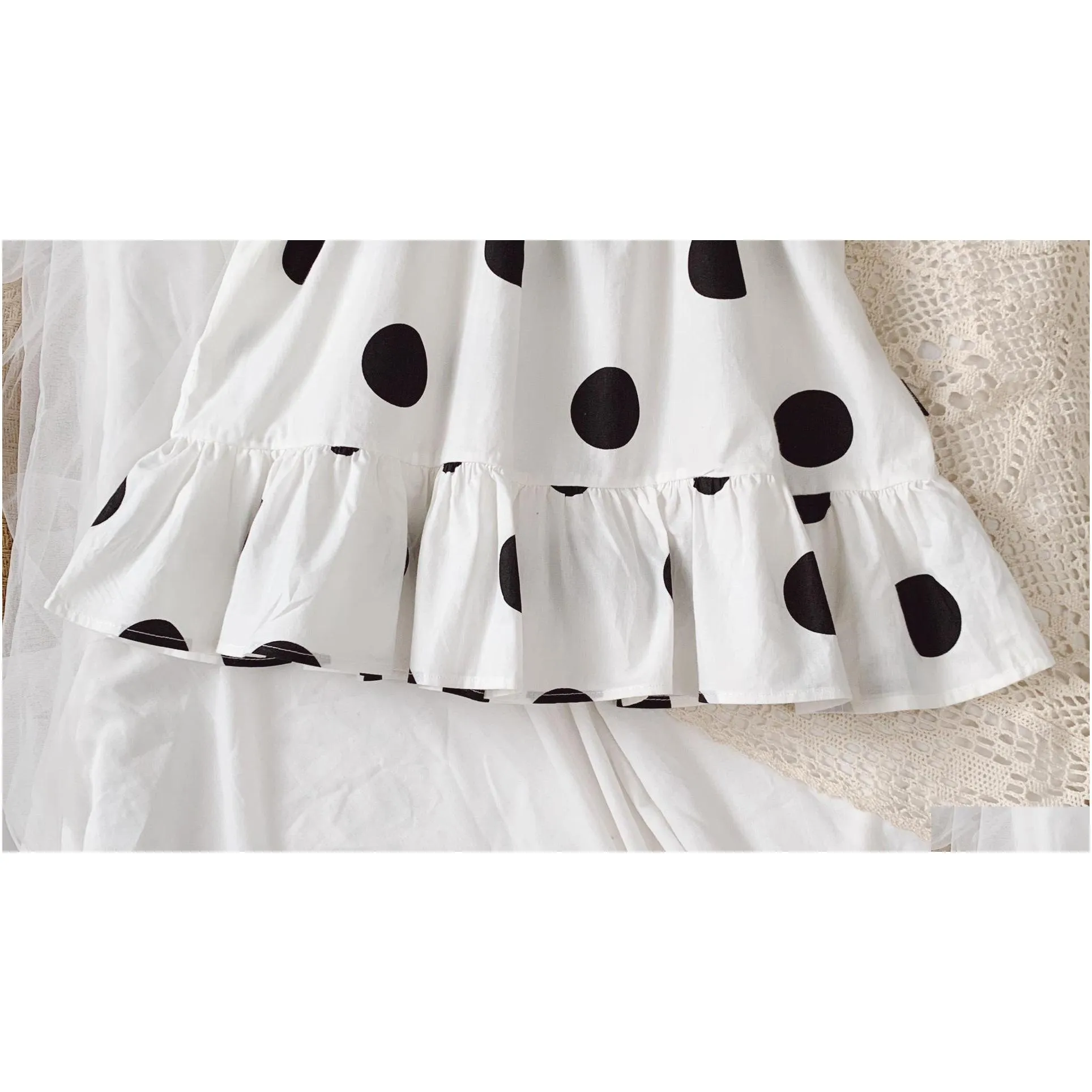 childrens clothing girls summer clothing new polka dot long skirt small and mediumsized princess skirts childrens dress