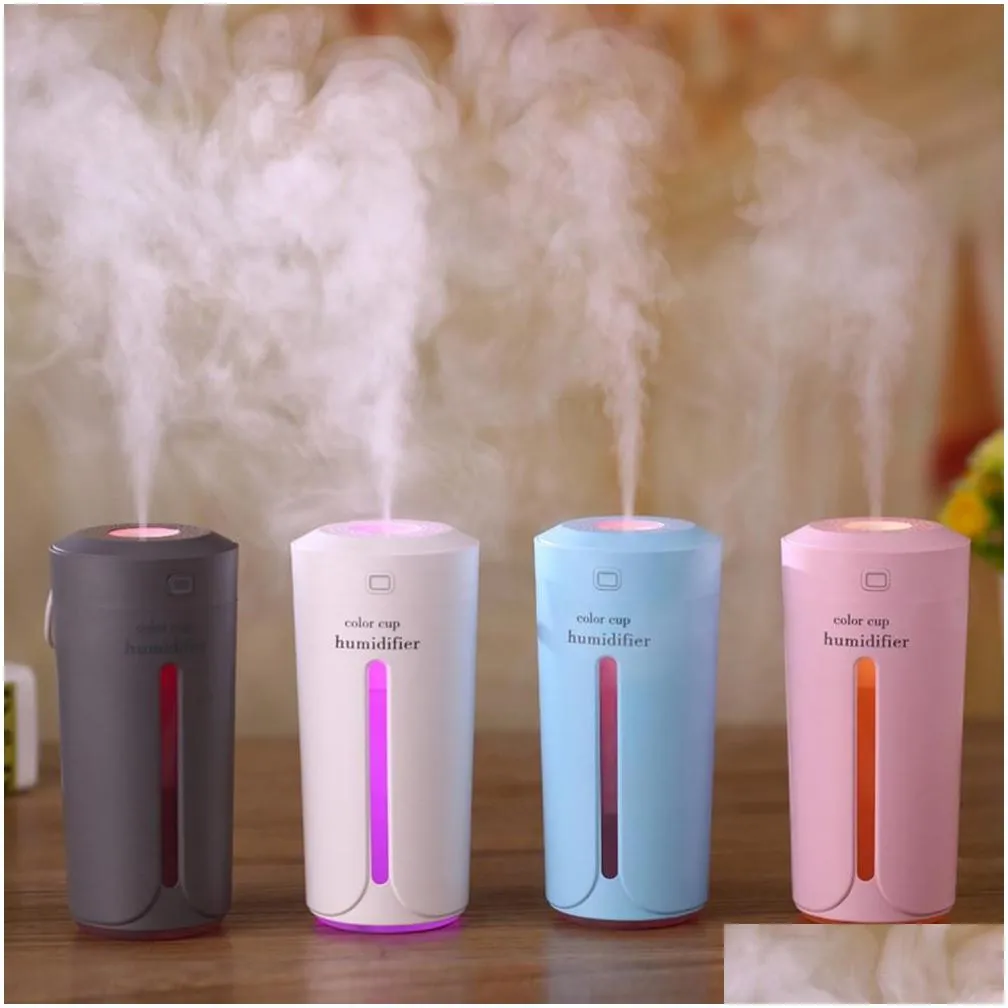 mini ultrasonic air humidifier aroma oil diffuser aromatherapy mist maker 4 color portable usb humidifiers for home car