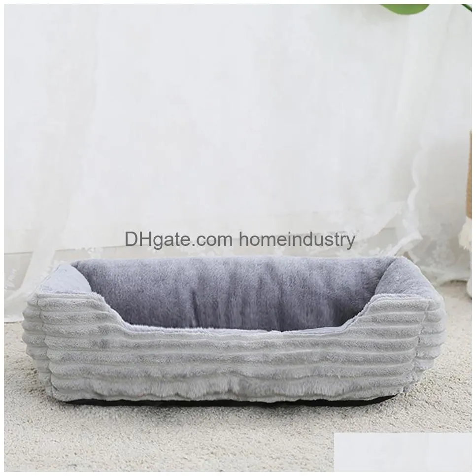 kennels pens bed for dog cat pet square plush kennel medium small dog sofa bed cushion pet calming dog bed house pet supplies accessories