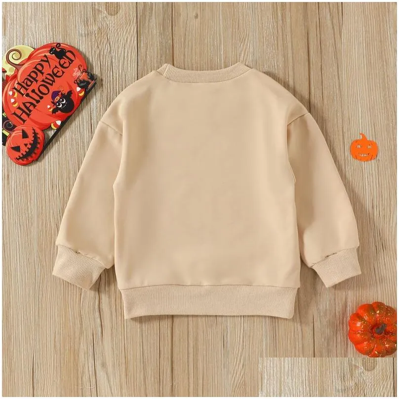pullover 0830 lioraitiin 05years toddler baby girl boy autumn halloween clothing long sleeve cartoon pumpkin printed sweatshirt