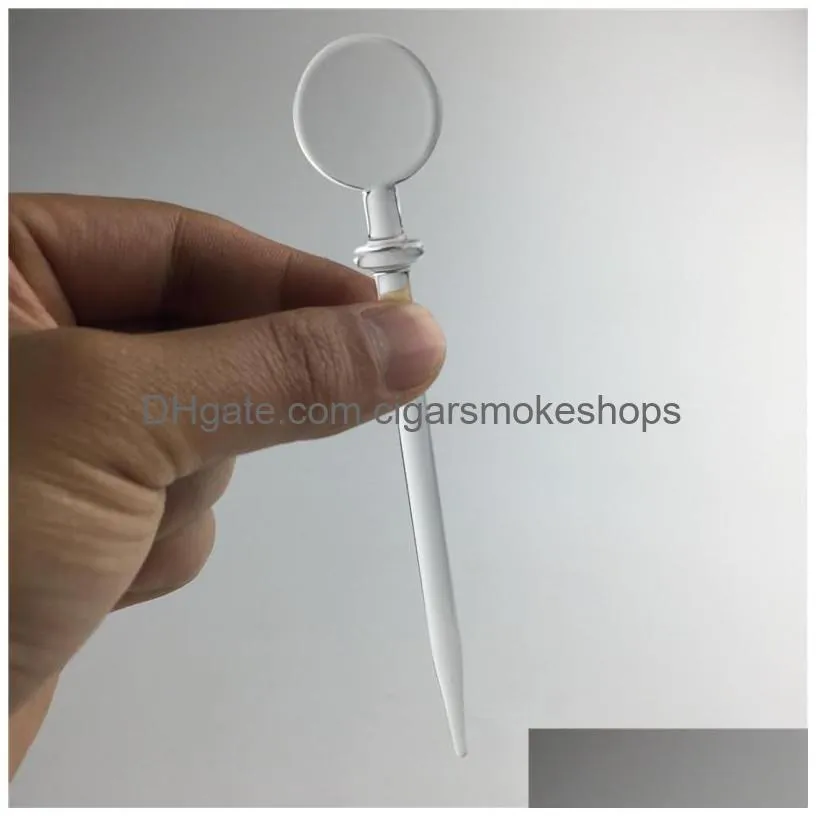 5 inch quartz carb cap dabber with hookah od 25mm 6mm thick caps clear lollipop style domeless nail for smoking banger nails