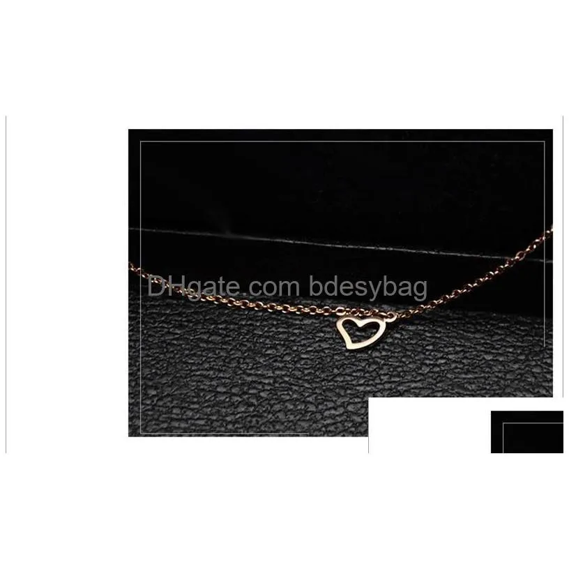 high quality ecg pendant chain necklace stainless steel cute heart necklace for women fashion accessories jewelry wholesale