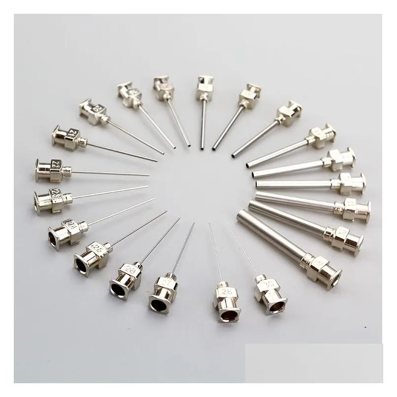 12pcs glue gun blunt needle 1inch stainless steel dispensing needle 8g30g total length 37mm