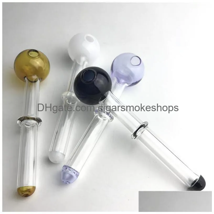 xl big bowls glass oil burner pipe 4.8 inch thick pyrex colorful oil burner glass smoking hand pipes