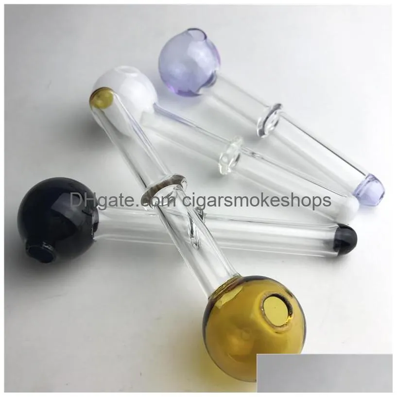 xl big bowls glass oil burner pipe 4.8 inch thick pyrex colorful oil burner glass smoking hand pipes