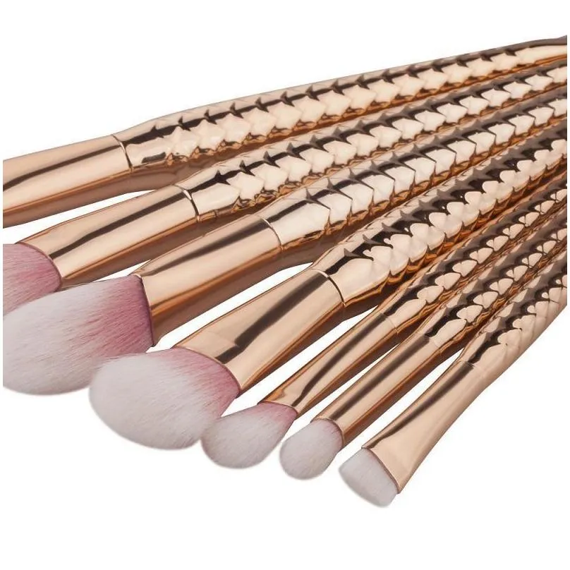 make up mermaid brushes makeup with tales without tales 3 patterns 7 pcs for blusher beauty