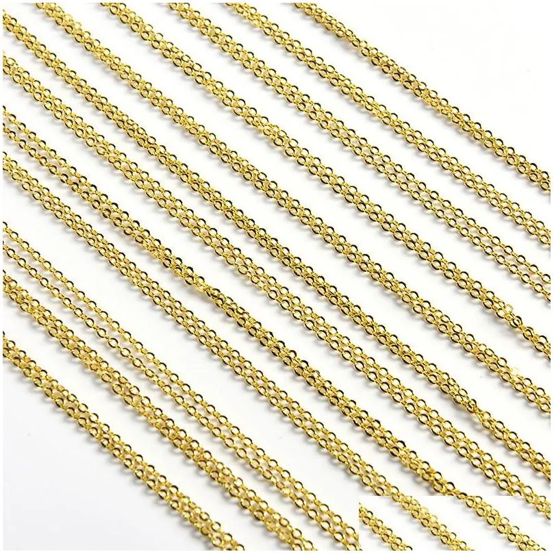 12pcs/lot 40cm necklace chains with lobster clasps for diy jewelry findings making accessories supplies 1932 q2