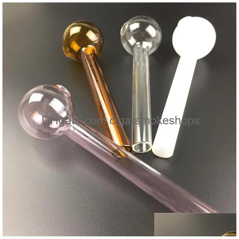 glass oil burner pipes 7.3 inches colorful big oil burner thick pyrex glass oil burner for smoking
