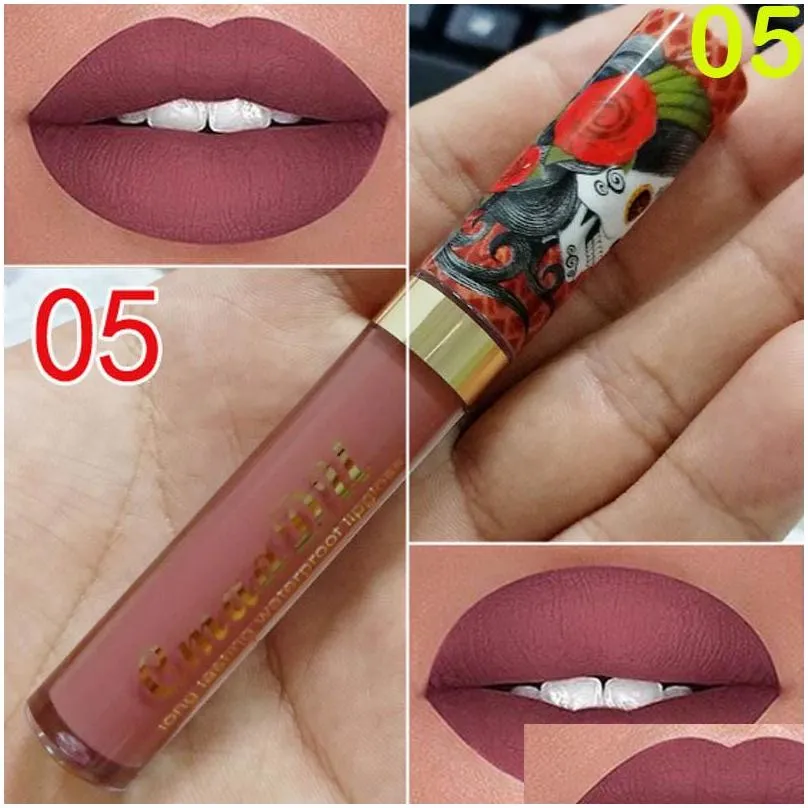 cmaadu matte lipstick magic nonstick matte metal pearlescent skull lip gloss y waterproof liquid velvet lip gloss