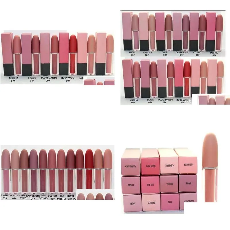 12 pcs waterproof lip gloss cosmetics twelve different colors good sale lowest makeup