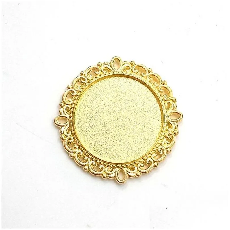 10pcs/lot 20mm inner size 4 colors classic style cabochon base setting charms pendant 1499 q2