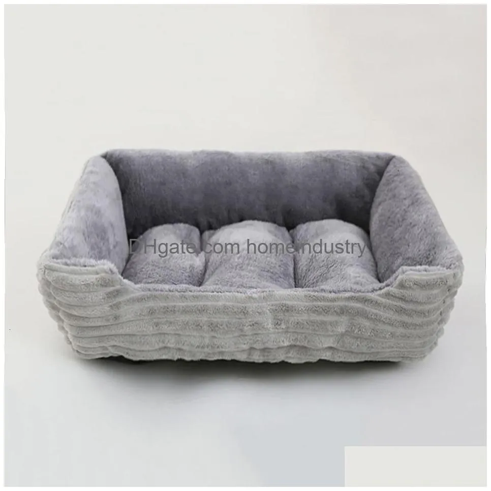 kennels pens bed for dog cat pet square plush kennel medium small dog sofa bed cushion pet calming dog bed house pet supplies accessories