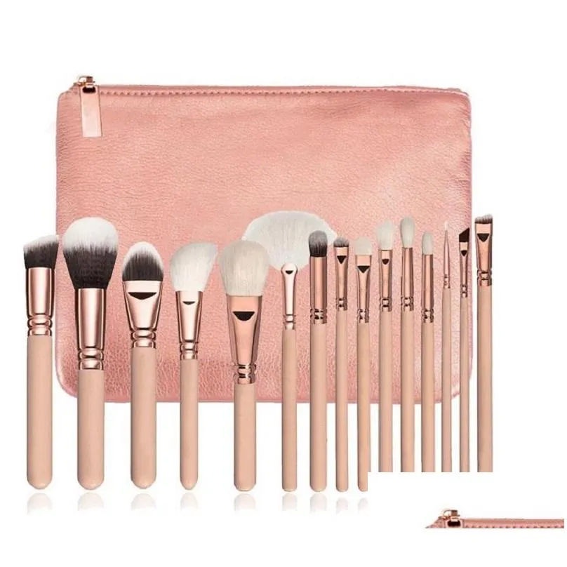 makeup brush multiple styles brush with pu bag professional brush for powder foundation blush eyeshadow makeup tools