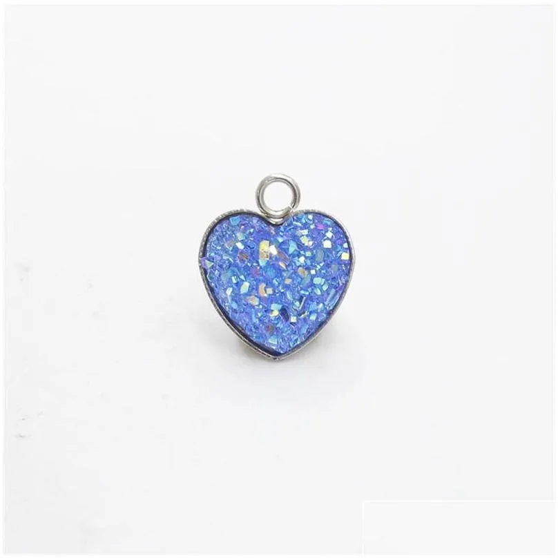 13mm stainless steel pendant for necklace love heart shaped resin babysbreath lady diy jewelry making charms pendants wedding 0 5mp