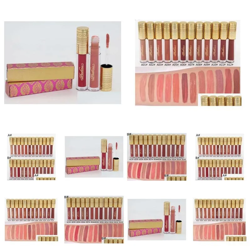 24 pcs makeup new hot makeup matte liquid lipstick lipgloss 24different colors