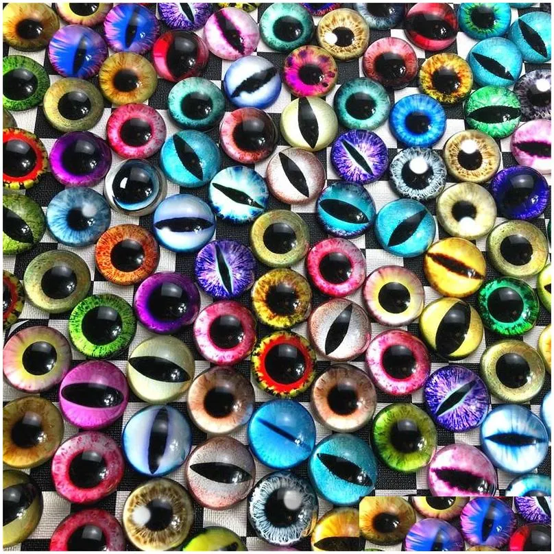 8mm many colors for choice in paris dragon eyes round glass cabochon flatback photo cameo pendant 50pcs/lot k05056 1654 q2