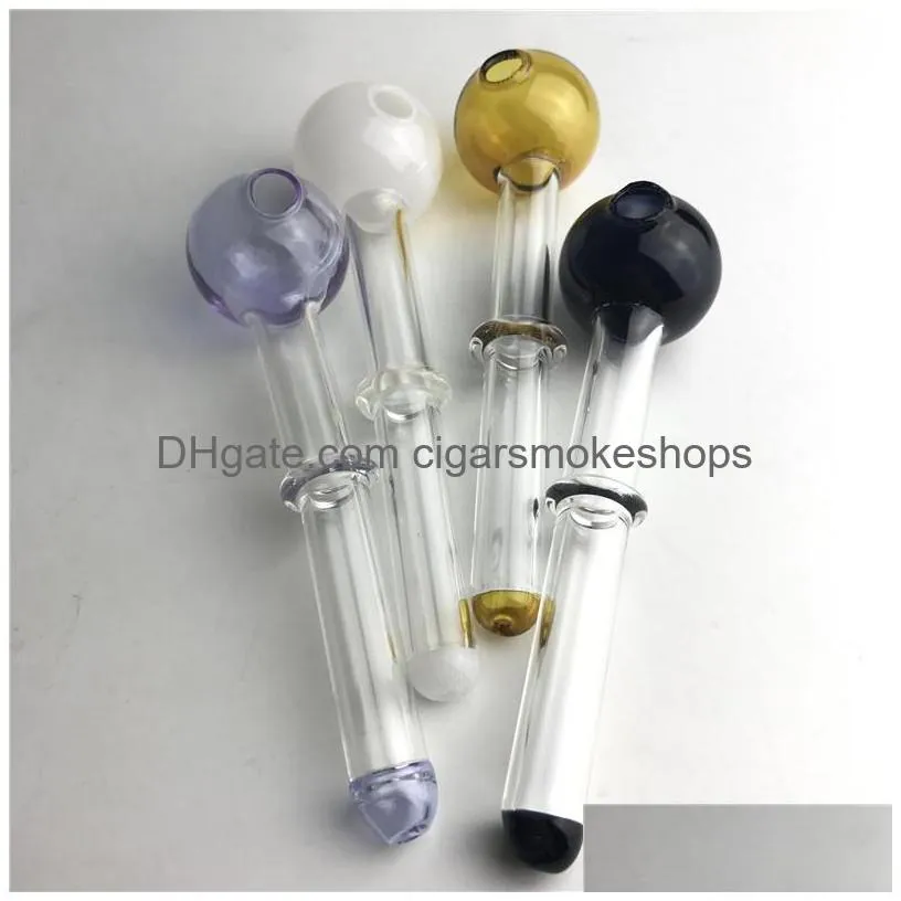 xl big bowls glass oil burner pipe 4.8 inch thick pyrex colorful oil burner glass smoking hand pipes