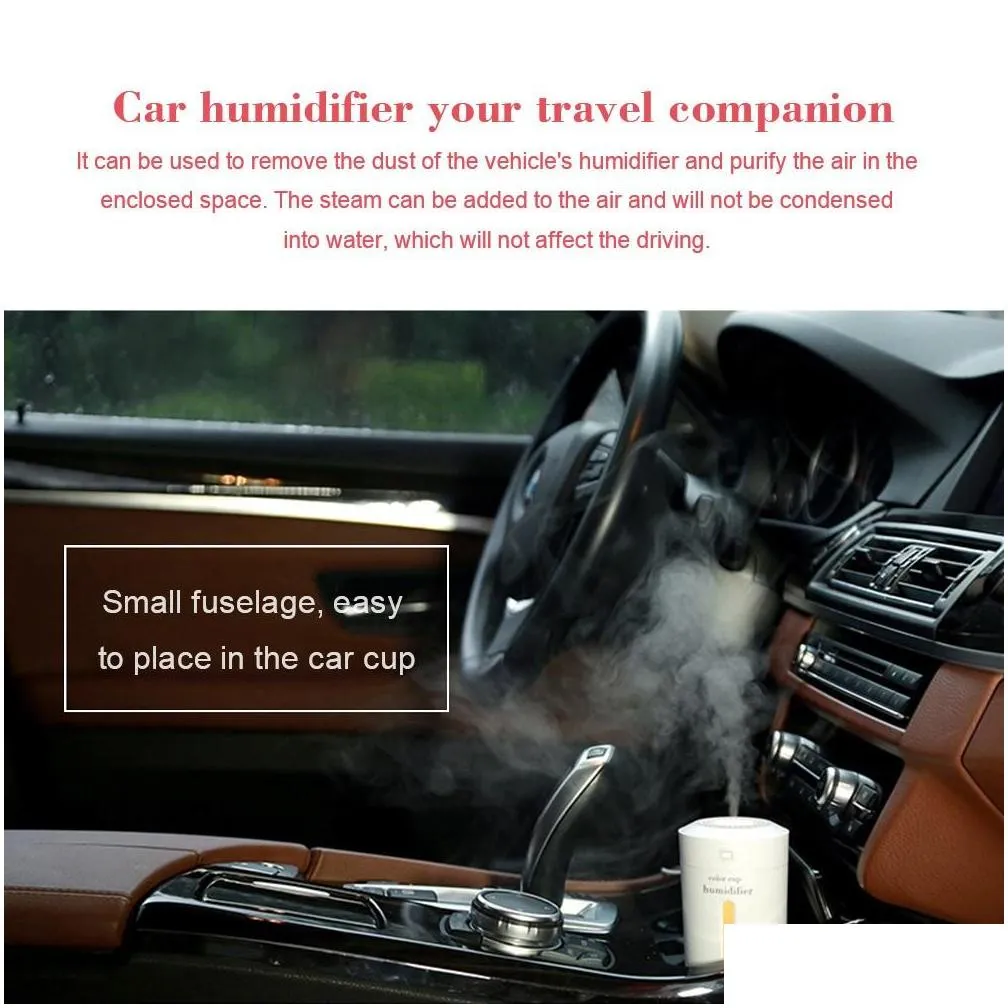 mini ultrasonic air humidifier aroma oil diffuser aromatherapy mist maker 4 color portable usb humidifiers for home car