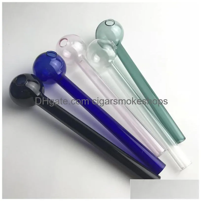 xxl big bowl oil burner glass pipe with 5 5 inch thick pyrex clear pink blue green black colorful glass oil burner