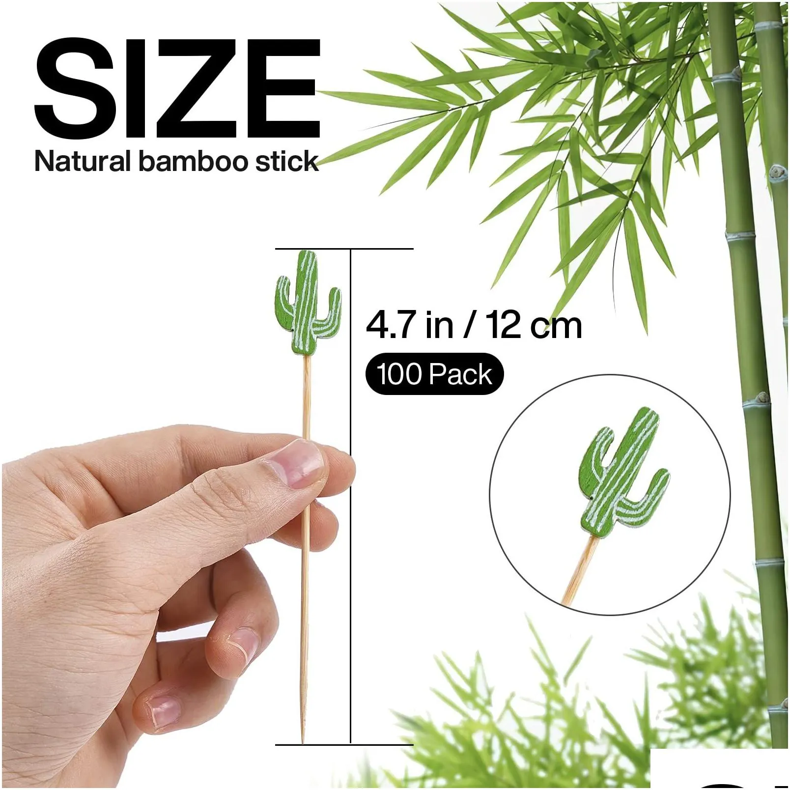 bar tools bamboo skewer cocktail picks handmade natural bamboo toothpicks for drinks appetizer skewers sticks party supplies