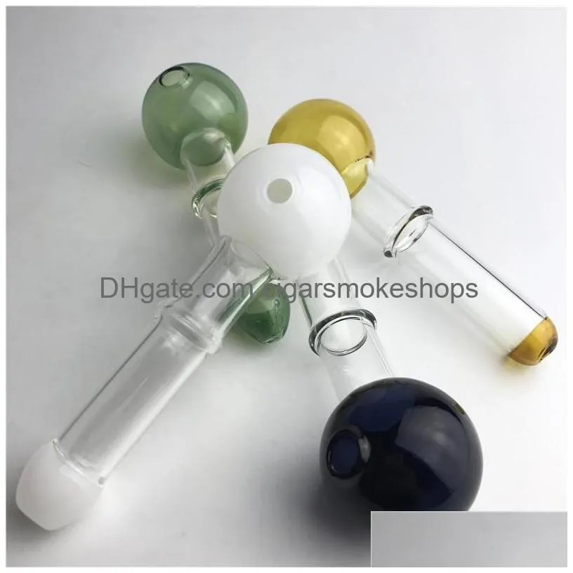 thick pyrex xxl large glass oil burner pipe with 40mm colorful bowls filter tips 4.8 inch mini cheap hand pipes