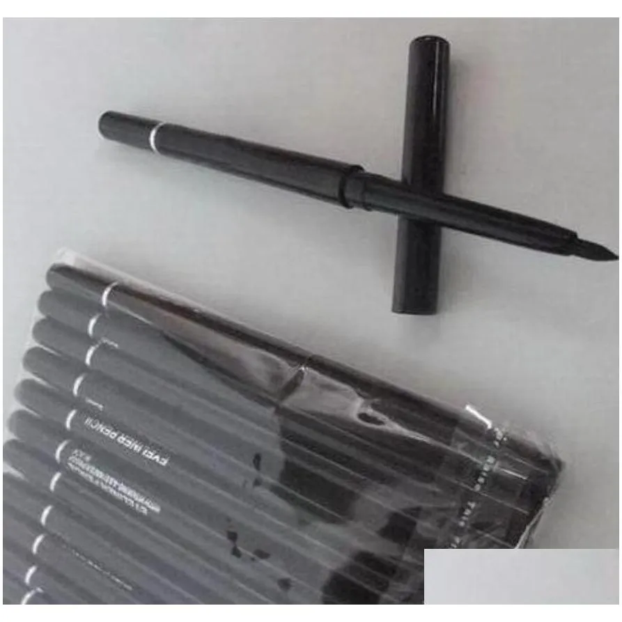 200 pcs makeup eyeliner pencil black and brown automatic rotating telescopic waterproof