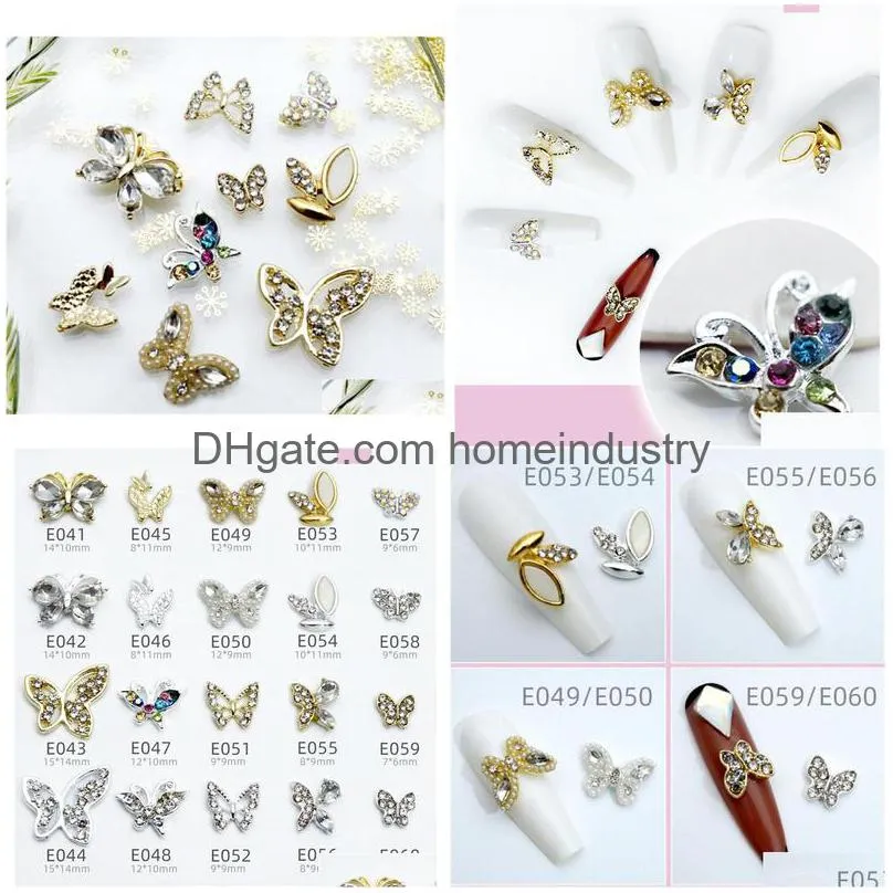 multicolor nail charms dangle alloy butterfly pendant shoes charm jewelry making diy necklaces bracelets