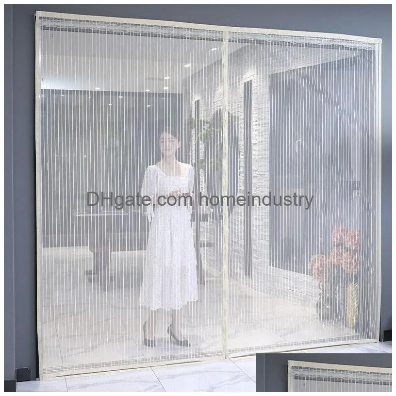 sheer curtains summer antimosquito nets home garage entrance door curtain insect protection magnetic screen mesh bug screen curtain large size