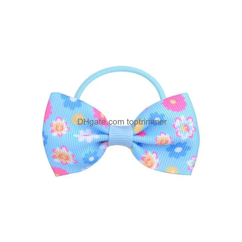 children ribbon hair bows elastic hair ties daisy hairbands hair accessories for baby girls infants toddler gifts wholesale