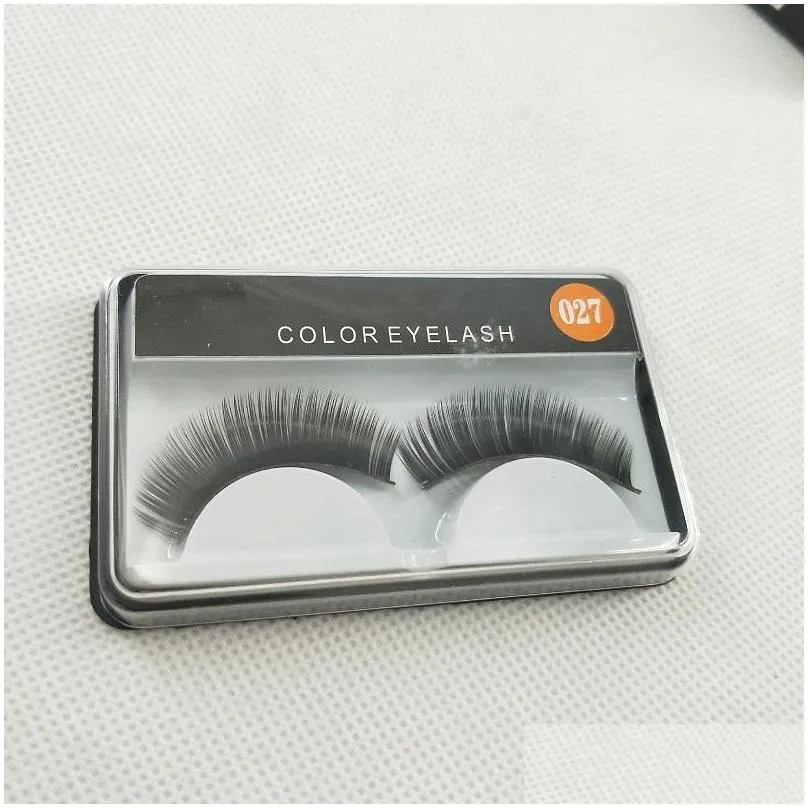 false eyelashes handmade natural long curl thick soft fake eye lash extensions flair black color eyelash terrier strip lashes