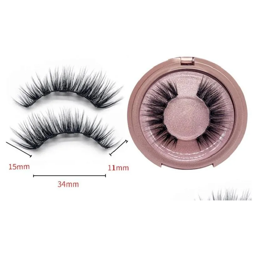 new magnetic liquid eyeliner magnetic false eyelashes tweezer set magnet false eyelashes set glue make up tools 3pcs/sets