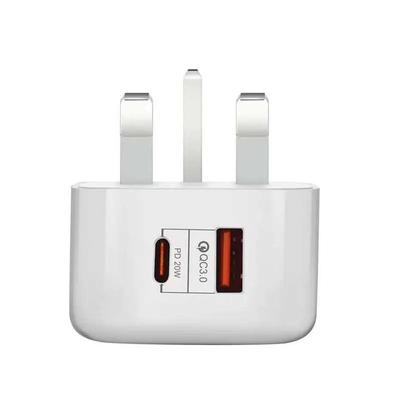 With Box Package 20W phone Chargers Quick Charge Type C PD Fast Charging For iPhone EU US UK AU Plug USB  With QC3.0