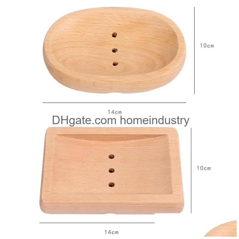 high quality natura wooden bathroom shower soap box dish storage plate drain tray holder case for bath shower plate