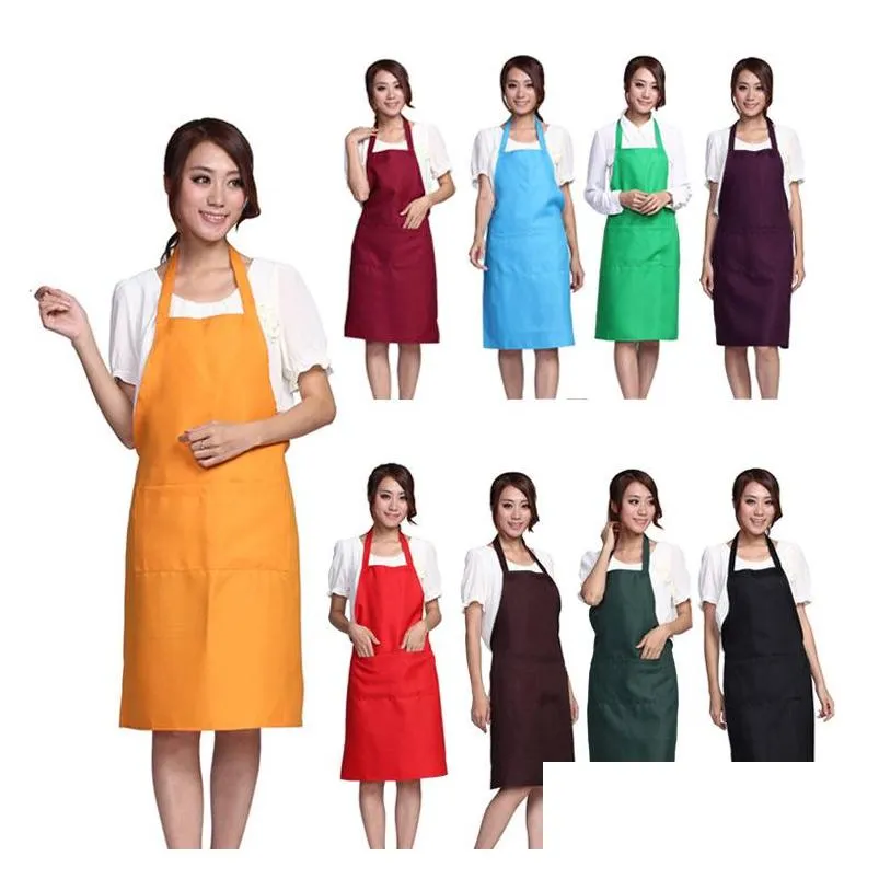 plain apron aprons with front pocket bib kitchen cooking craft chef baking art adult teenage college clothing