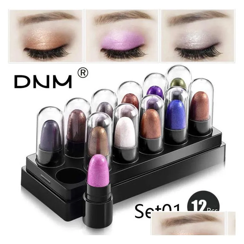 12 colors eyeshadow pencil set waterproof long lasting glitter shimmer eye shadow pen highlighter stick eyes makeup tools