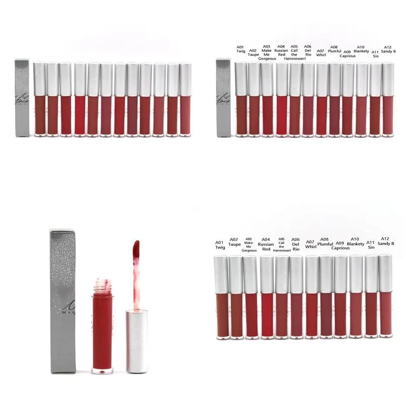 matte lip gloss lips glosses lustre lipgloss moisturizer natural 12 colors silver tubes makeup lipper