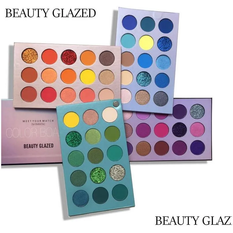 beauty glazed eyeshadow palette highlighter luminous glitter shimmer matte metallic natural easy to wear waterproof brighten makeup eye shadow