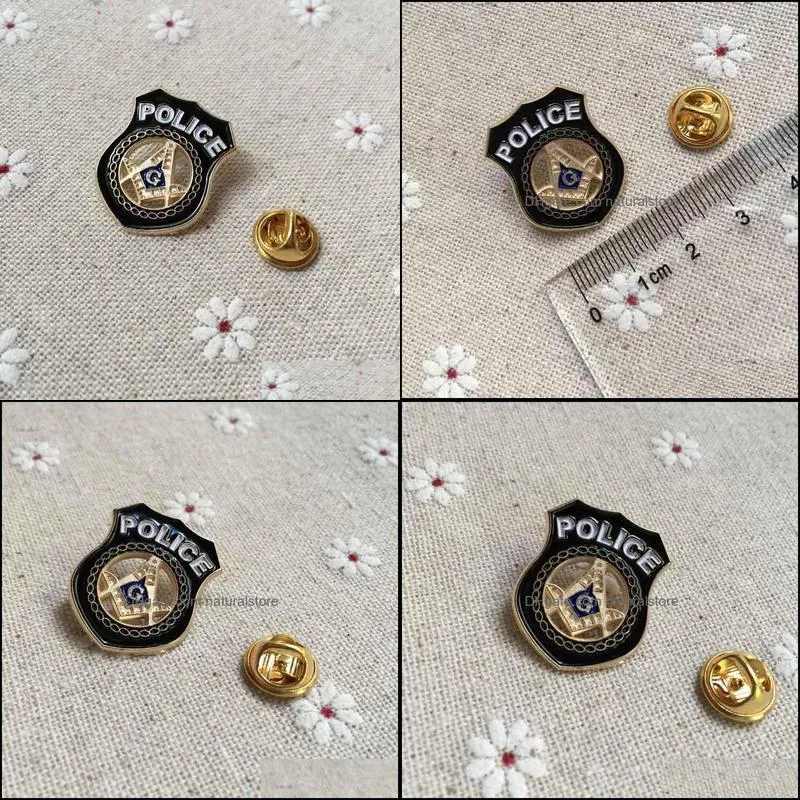 50pcs square and compass with g enamel brooches wholesale 1 masonic lapel pin badge for police reemasonry metal crafts
