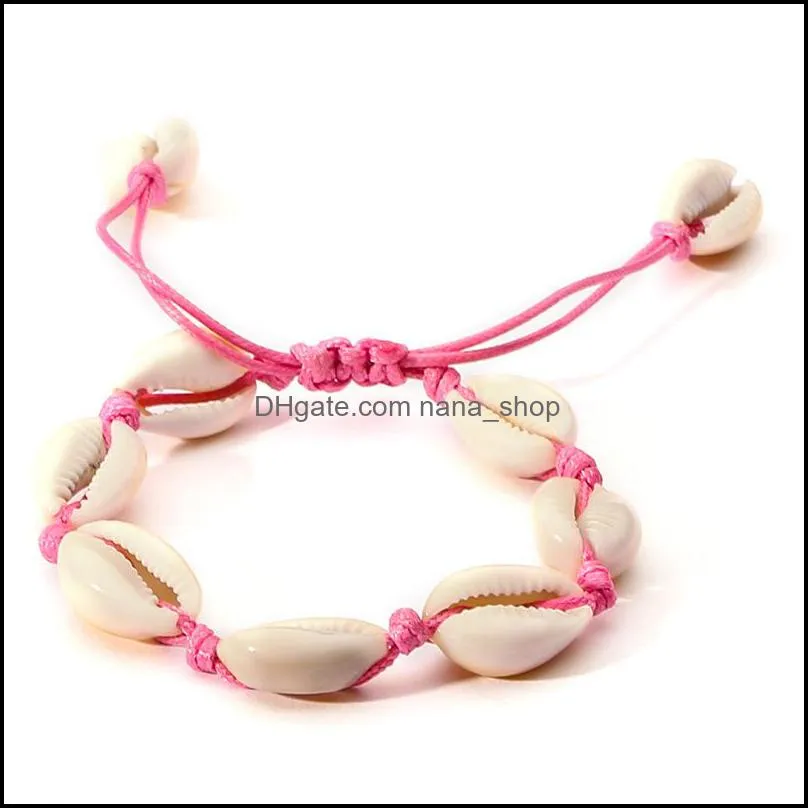 shell woven rope bracelet ladies beach adjustable natural shell creative ladies jewelry you have your own personality and style