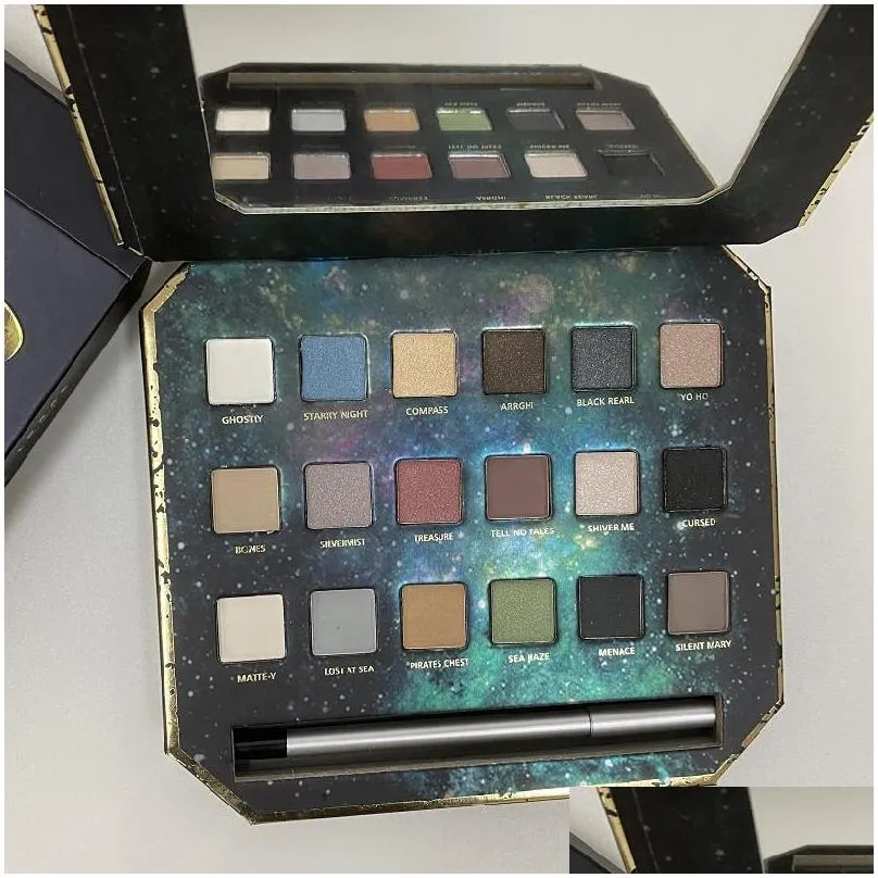 pirates eyeshadow palette 18 colors beauty and tthee beaast makeup with eyeliner pencil