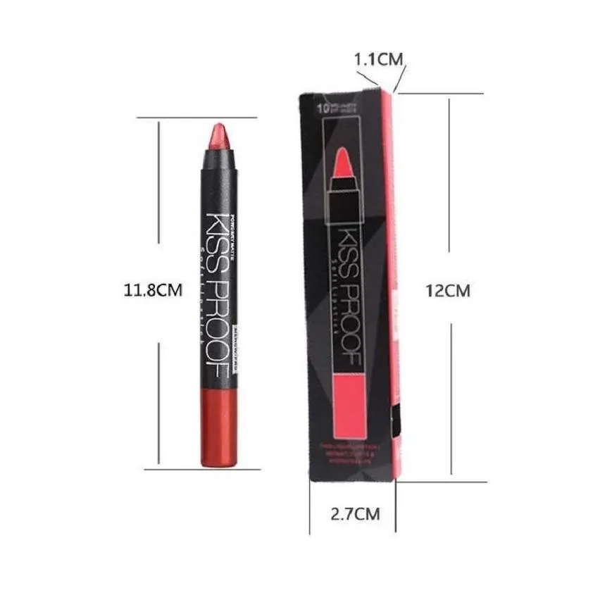 menow kiss proof y beauty waterproof lasting fade lipstick add pen sharpener