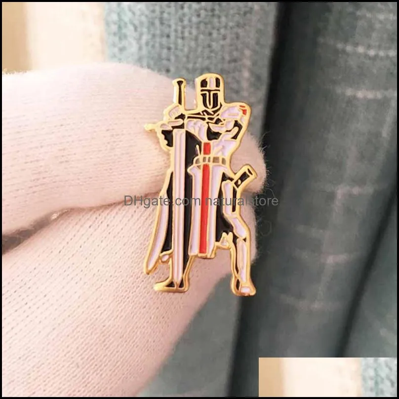 100pcs masons guard sword custom pins metal badge masonic knights templar seal crusaders solomons temple lapel pin brooch