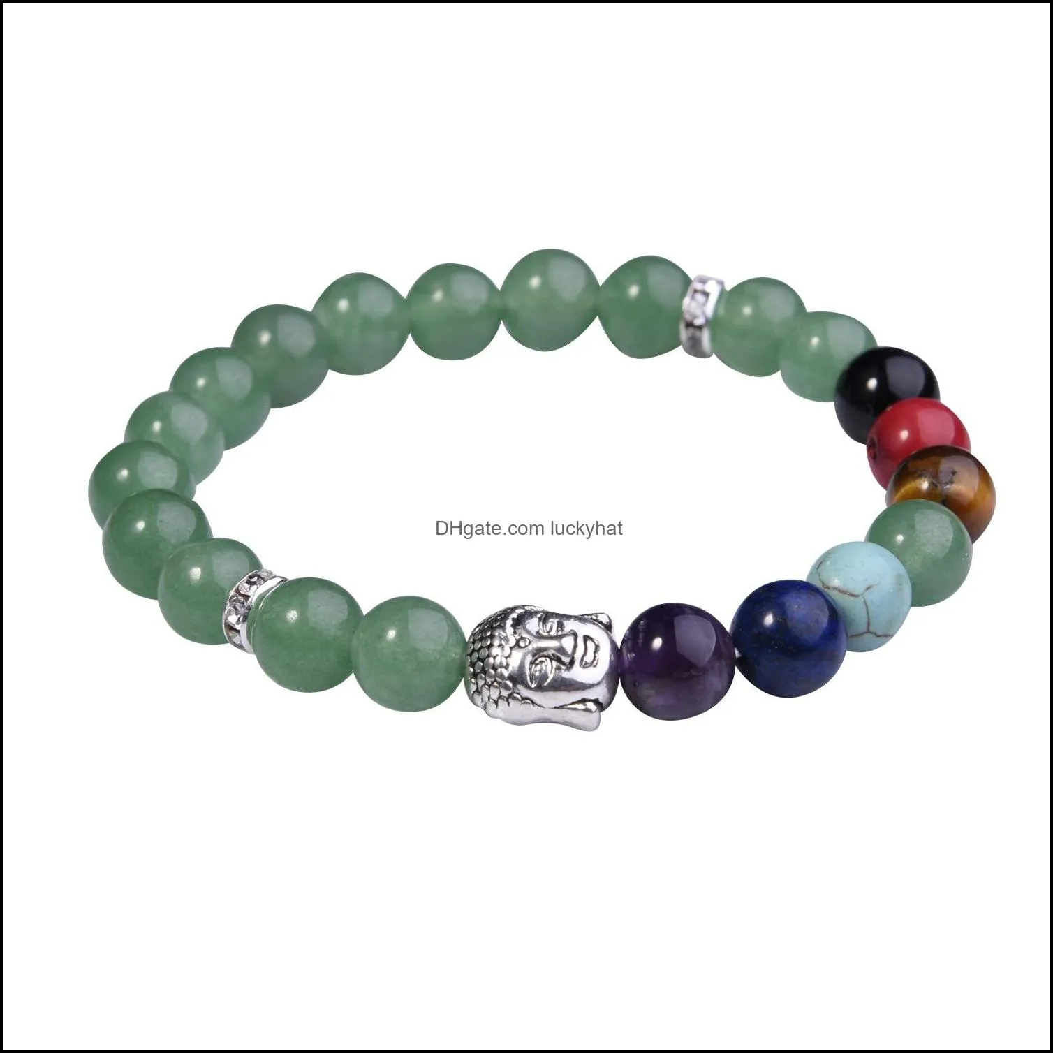 natural gemstone beaded stretch prayer friendship bracelet semiprecious bangle bracelet healing