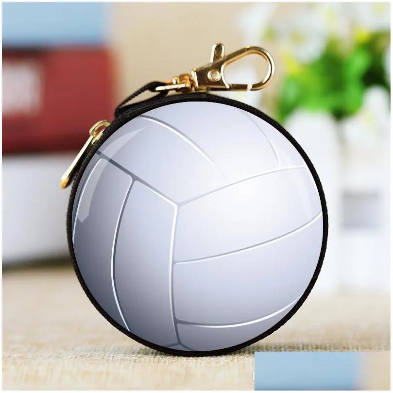 baseball football coin bag keychain holder 3d printed coin wallet change money pocket kids party favor gift bag mini purse